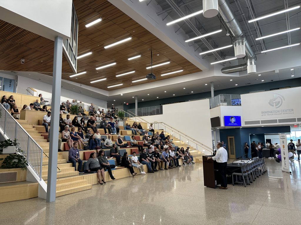 Crowd in attendance at P-TECH alumni network event