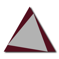 Maroon and gray triangles.
